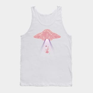 Cats In Love Alien UFO Abduction Tank Top